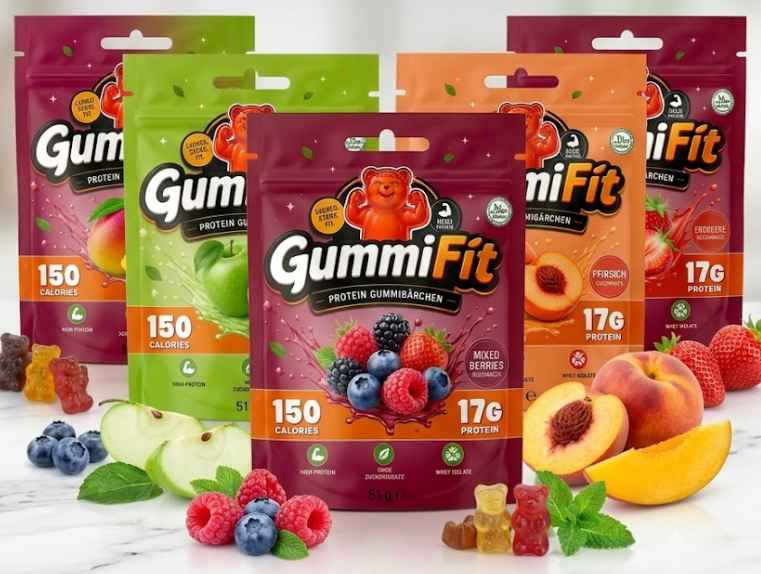 GummiFit Protein Gummibärchen – Pfirsich Geschmack